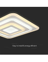 V-TAC 82W LED Плафон 3 Степени Димиращ с Дистанционно Бяло Тяло IP20 - 23396 - 5