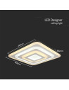 V-TAC 82W LED Плафон 3 Степени Димиращ с Дистанционно Бяло Тяло IP20 - 23396 - 7