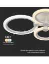 V-TAC 51W LED Плафон 3 Степени Димиращ с Дистанционно Бяло Тяло IP20 - 23394 - 9