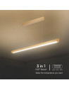 V-TAC 36W LED Линейно Висящо Тяло Дифузер 3 в 1 Златен Мат - 23348 - 3