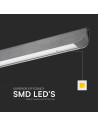 V-TAC 36W LED Линейно Висящо Тяло Дифузер 3 в 1 Сив Мат - 23347 - 3