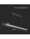V-TAC 36W LED Линейно Висящо Тяло Дифузер 3 в 1 Сив Мат - 23347 - 6