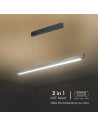 V-TAC 36W LED Линейно Висящо Тяло Дифузер 3 в 1 Сив Мат - 23347 - 9
