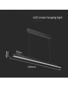 V-TAC 36W LED Линейно Висящо Тяло Дифузер 3 в 1 Черно - 23345 - 3