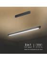 V-TAC 36W LED Линейно Висящо Тяло Дифузер 3 в 1 Черно - 23345 - 9