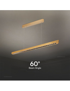 V-TAC 36W LED Линейно Висящо Тяло Лупа 3 в 1 Златен Мат - 23344 - Цена | LEDs4economy 2