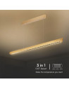V-TAC 36W LED Линейно Висящо Тяло Лупа 3 в 1 Златен Мат - 23344 - 4