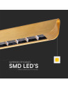 V-TAC 36W LED Линейно Висящо Тяло Лупа 3 в 1 Златен Мат - 23344 - 8