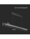 V-TAC 36W LED Линейно Висящо Тяло Лупа 3 в 1 Сив Мат - 23343 - 7