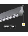 V-TAC 36W LED Линейно Висящо Тяло Лупа 3 в 1 Сив Мат - 23343 - 9