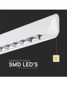 V-TAC 36W LED Линейно Висящо Тяло Лупа 3 в 1 Бяло - 23342 - 6