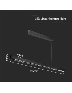 V-TAC 36W LED Линейно Висящо Тяло Лупа 3 в 1 Черно - 23341 - Цена | LEDs4economy 2