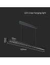 V-TAC 36W LED Линейно Висящо Тяло Лупа 3 в 1 Черно - 23341 - 2