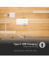 V-TAC 3W LED Магнитна Настолна Лампа Батерия 1800mAh CCT: 3IN1 Бяло Тяло - 23410 - 4