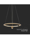 V-TAC 46W LED Висящ Пендел D600x1500mm 3000 Димируем Злато - 23431 - 7
