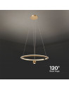 V-TAC 46W LED Висящ Пендел D600x1500mm 3000 Димируем Злато - 23431 - 8