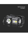 V-TAC 3W SMD Презаредим Челник RGB IP44 - 23339 - 7