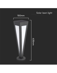 V-TAC 2W LED Соларна Градинска Лампа 3000K Черно тяло - 23350 - Цена | LEDs4economy 2