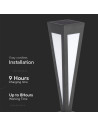V-TAC 2W LED Соларна Градинска Лампа 3000K Черно тяло - 23350 - 6