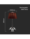 V-TAC 1.5W LED Настолна Лампа 3in1 Хром + Кафяво - 23358 - 2