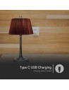 V-TAC 1.5W LED Настолна Лампа 3in1 Хром + Кафяво - 23358 - 3