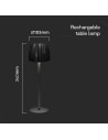V-TAC 2.7W LED Настолна Лампа 3in1 Чернa - 23356 - 6