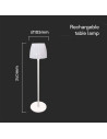 V-TAC 2.7W LED Настолна Лампа 3in1 Бялa - 23355 - 3