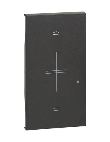 KG43M2 Лицев панел за Smart БЕЗжичен ключ за щори 2 мод. цвят Черен LNow Bticino с Netatmo