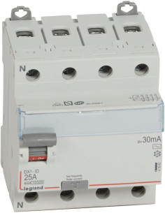 Legrand ДТЗ 4P 25A 30mА серия DX3 ID тип AC LN - 411660 - Цена | LEDs4economy