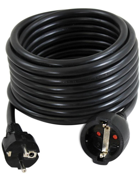 Удължител 5 метра кабел H05RR-F 3G1.5мм2 черен Commel