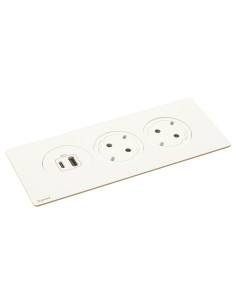 Legrand 654747 Модул за вгражд. 2xSchuko, USBA+C, кабел, метал/бяло, Incara Disq'In, - 654747 - Цена | LEDs4economy