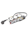 Legrand 654747 Модул за вгражд. 2xSchuko, USBA+C, кабел, метал/бяло, Incara Disq'In,  - 654747 - 2