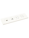 Legrand 654748 Модул за вгражд. 2xSchuko, HDMI, USBA+C, кабел, метал/бяло, Incara Disq'In,  - 654748