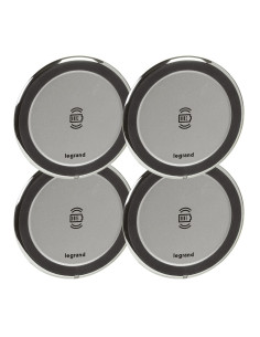 Legrand 077646L Комплект 4 бр. безжични зарядни Disq 80 QI, с кабел и щепсел, алуминий, Incara, - 077646L - Цена | LEDs4economy 2