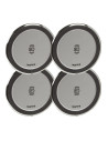 Legrand 077646L Комплект 4 бр. безжични зарядни Disq 80 QI, с кабел и щепсел, алуминий, Incara,  - 077646L - 2
