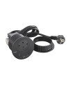Legrand 655045 Контакт за вгражд. Ø80мм, 1xSchuko, USBA+C, 2 м кабел, щепсел, черен, Incara Disq,  - 655045