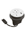 Legrand 655044F Контакт за вгражд. Ø80мм, 1xSchuko, USBA+C, WEIL, кабел, щепсел, бял, Incara Disq,  - 655044F - 2