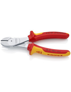 Knipex Клещи диагонални резачки усилени, хромирани, VDE 1000V жълто-червена ръкохватка 180мм, - K7406180 - Цена | LEDs4economy 2