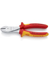 Knipex Клещи диагонални резачки усилени, хромирани, VDE 1000V жълто-червена ръкохватка 180мм,  - K7406180 - 3