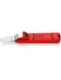 Knipex Кабелен нож, за изолация Ø8-28мм, червена ръкохватка 165мм, с фиксатор, - K1620165SB - Цена | LEDs4economy