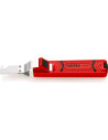 Knipex Кабелен нож, за изолация Ø8-28мм, червена ръкохватка 165мм, с фиксатор,  - K1620165SB - 3