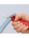 Knipex Кабелен нож, за изолация Ø8-28мм, червена ръкохватка 165мм, с фиксатор,  - K1620165SB - 6