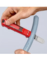 Knipex Кабелен нож, за изолация Ø8-28мм, червена ръкохватка 165мм, с фиксатор,  - K1620165SB - 7