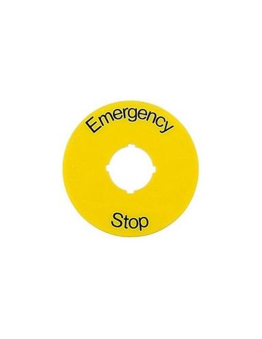 Основа за авариен стоп жълта с надпис "Emergency Stop" ф70мм KTC15-1005 Compact АВВ