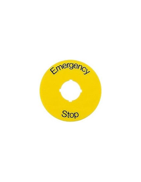 Основа за авариен стоп жълта с надпис "Emergency Stop" ф70мм KTC15-1005 Compact АВВ