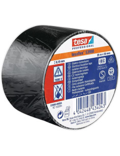 Tesa Professional Изолационна лента цвят ЧЕРЕН tesaflex 53988 0.15мм х 50мм, дължина 25м - Цена | LEDs4economy