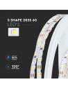 V-TAC LED Лента 2835 60 LEDs 12V IP20 6400K S Образна - 212561 - 2