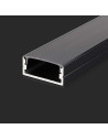 V-TAC Монтажен Kитс Дифузер за LED Лента Алуминиев Черен 2000x23.5x10мм - 2876 - Цена | LEDs4economy