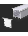 V-TAC Монтажен Кит с Дифузер за LED Лента Алуминиев 2000x50x35мм Вграждане Мат - 2871 - Цена | LEDs4economy