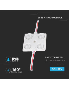 V-TAC LED Модул 1.44W 4LED SMD2835 Червен IP68 - 5131 - Цена | LEDs4economy 2